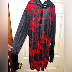 Black & Red mesh party dress. 💃🏽🖤